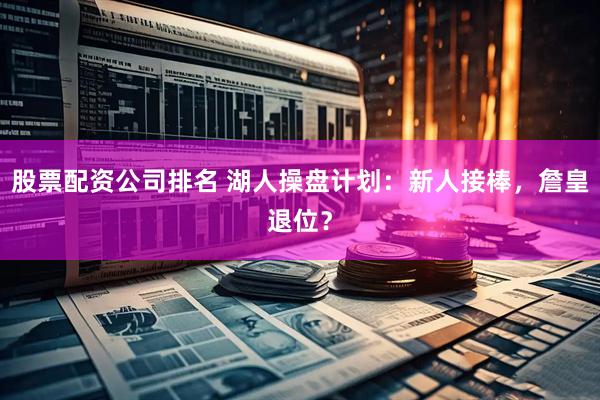 股票配资公司排名 湖人操盘计划：新人接棒，詹皇退位？